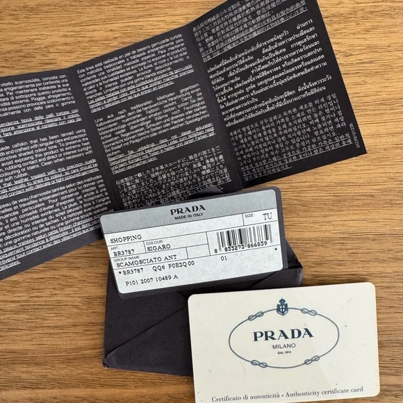 Prada Dark Brown Suede Shoulder Bag - Picture 7 of 8